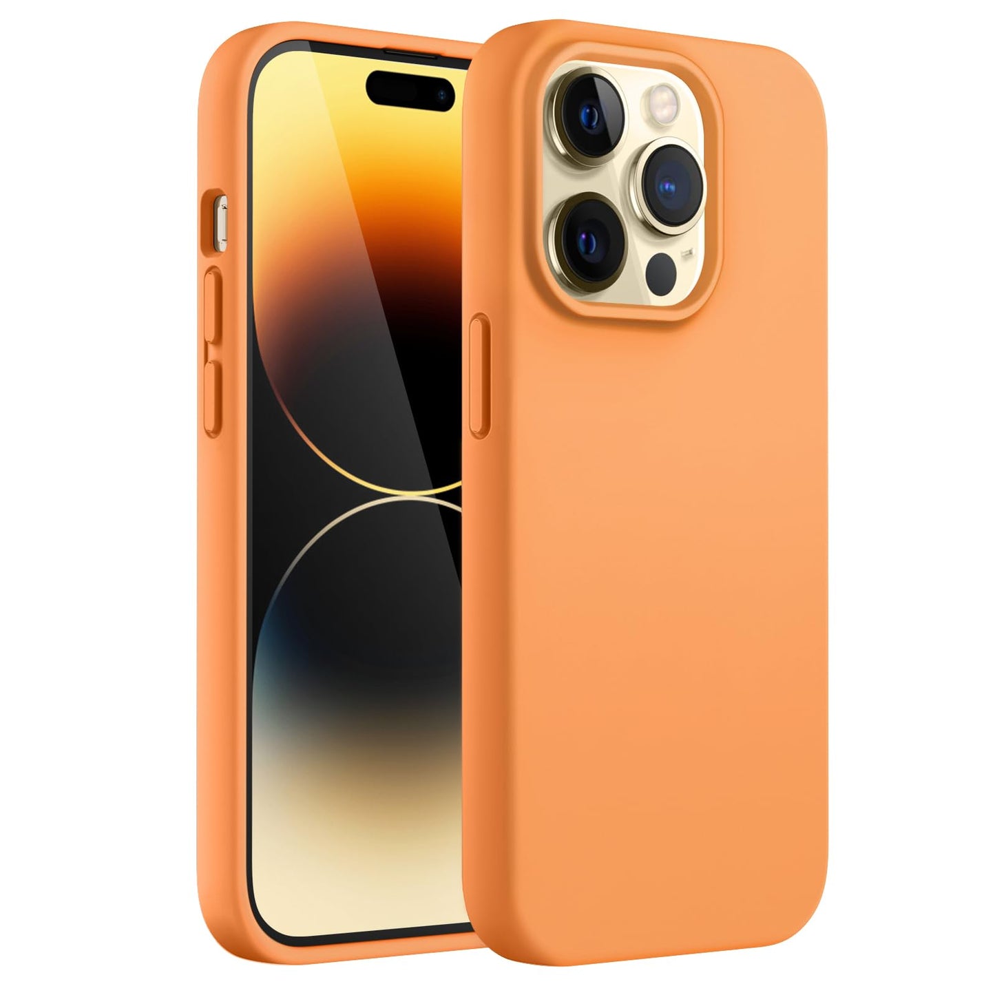 JETech Silicone Case for iPhone 14 6.1-Inch, Silky-Soft Touch Full-Body Protective Phone Case, Shockproof Cover with Microfiber Lining (Black)
