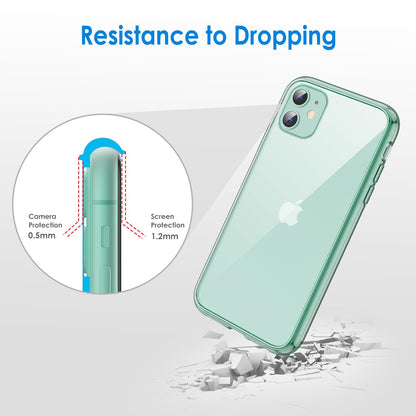 JETech Case for iPhone 11 6.1-Inch, Non-Yellowing Shockproof Phone Bumper Cover, Anti-Scratch Clear Back (Clear)