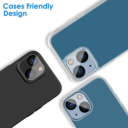 JETech Camera Lens Protector for iPhone 13 6.1-Inch and iPhone 13 mini 5.4-Inch, 9H Tempered Glass, HD Clear, Anti-Scratch, Case Friendly, Does Not Affect Night Shots, 3-Pack