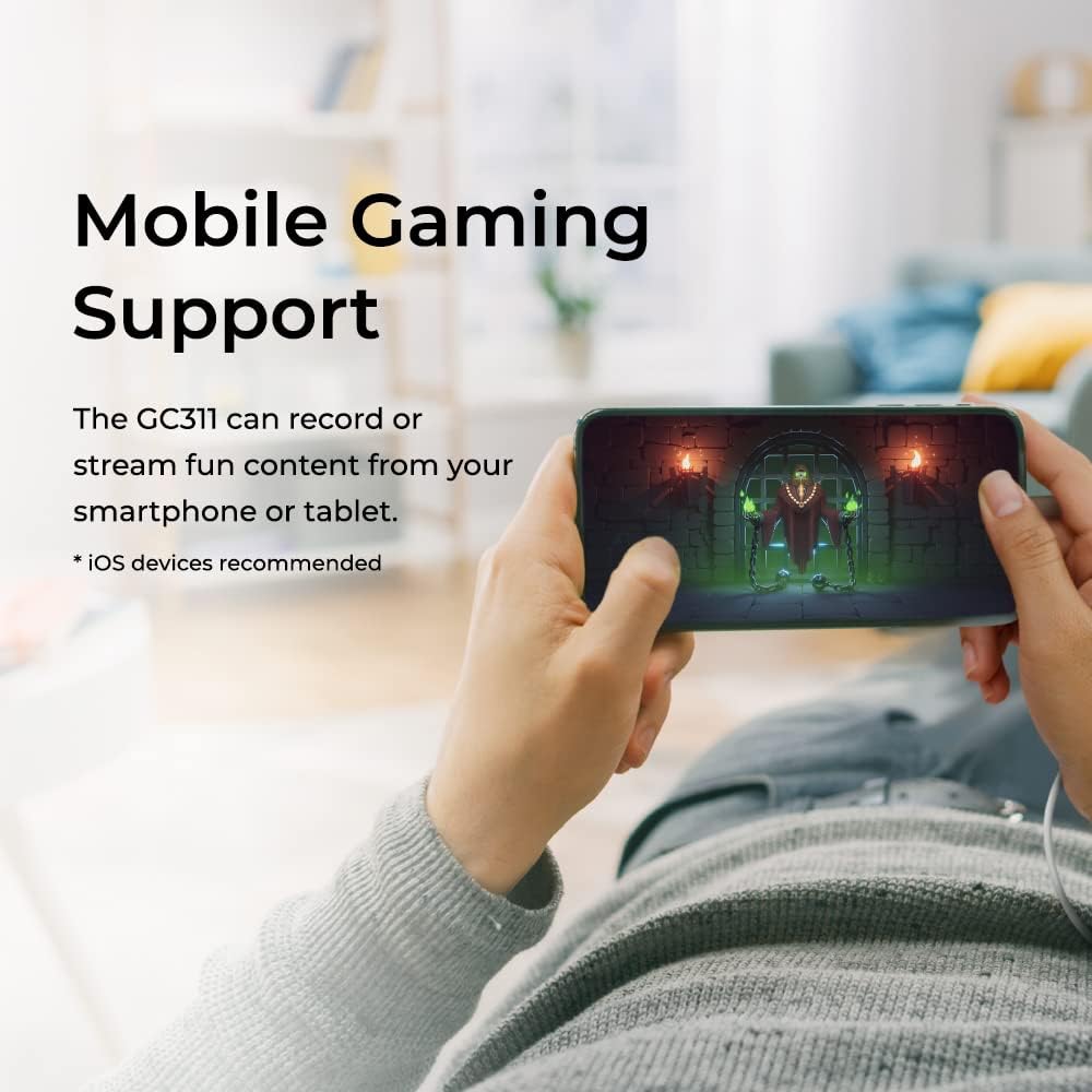 AVerMedia Live Gamer Mini, 1080p60 Capture Card with HDMI Pass-Thru, Plug & Play, for OBS, Xbox Series X/S, PS5, Switch, Win 11/macOS 12 (GC311)