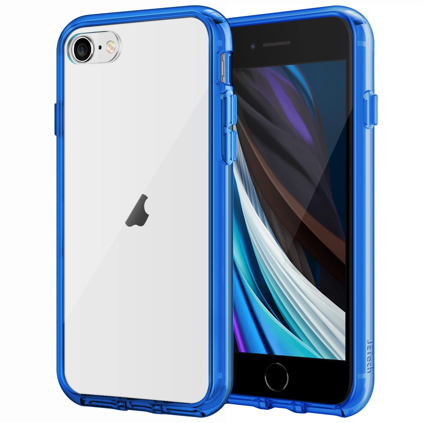 JETech Case for iPhone SE 3/2 (2022/2020 Edition), iPhone 8 and iPhone 7, 4.7-Inch, Non-Yellowing Shockproof Phone Bumper Cover, Anti-Scratch Clear Back (Clear)