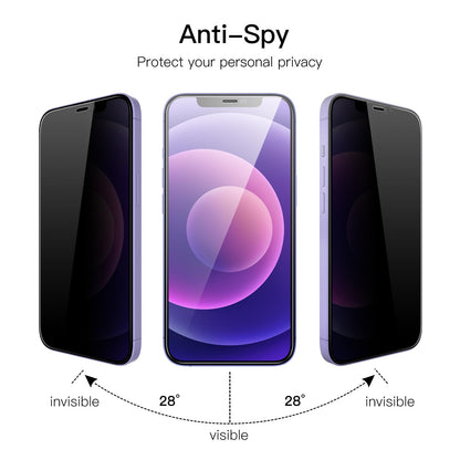 JETech Privacy Full Coverage Screen Protector for iPhone 14 Pro Max 6.7-Inch, Anti-Spy Tempered Glass Film, Edge to Edge Protection Case-Friendly, 2-Pack