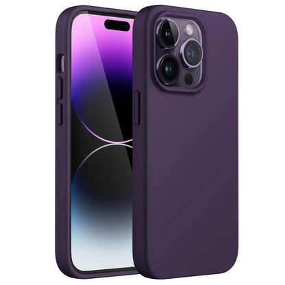 JETech Silicone Case for iPhone 14 6.1-Inch, Silky-Soft Touch Full-Body Protective Phone Case, Shockproof Cover with Microfiber Lining (Black)