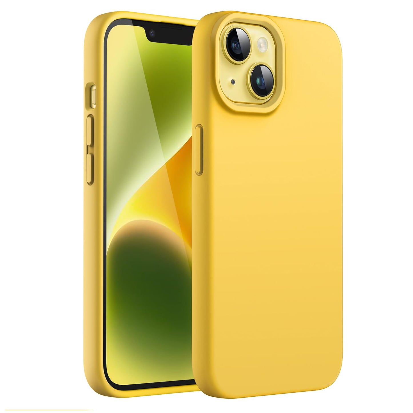 JETech Silicone Case for iPhone 14 6.1-Inch, Silky-Soft Touch Full-Body Protective Phone Case, Shockproof Cover with Microfiber Lining (Black)