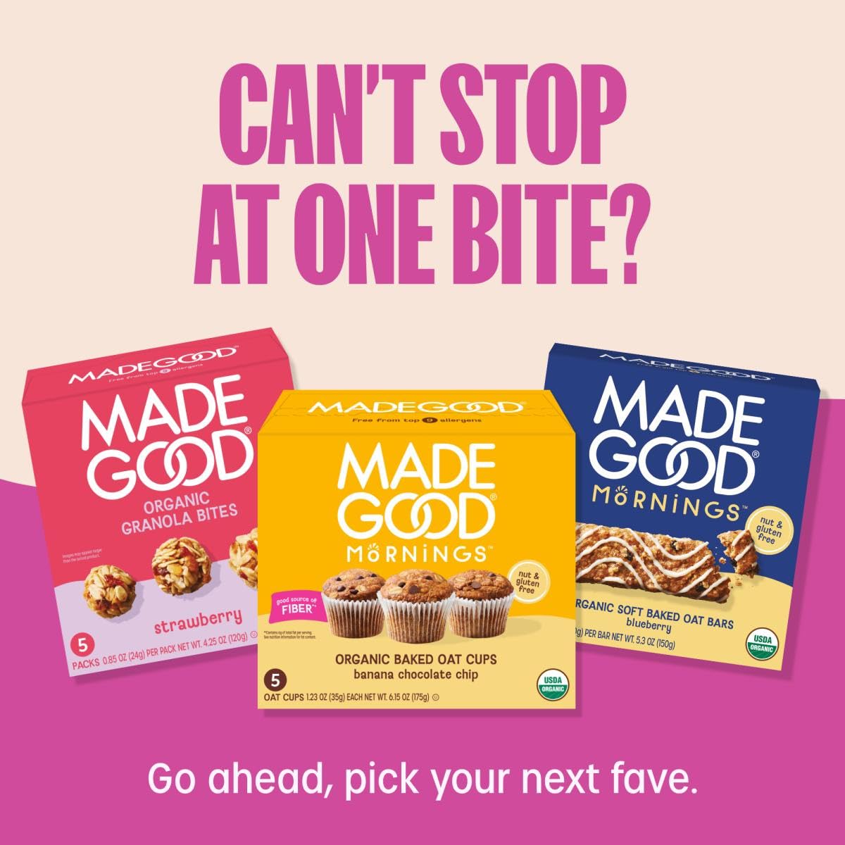 MadeGood Chocolate Lovers Variety Pack, Granola Bars, Morning Bars & Drizzled Birthday Cake Bars