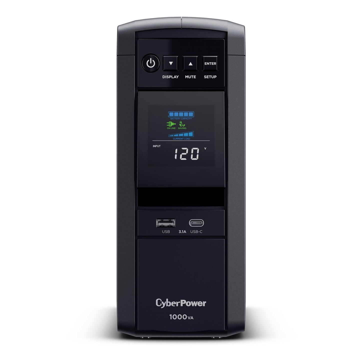 CyberPower CP1500PFCLCD PFC Sinewave UPS Battery Backup and Surge Protector, 1500VA/1000W, 12 Outlets, AVR, Mini Tower, UL Certified