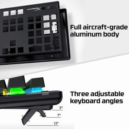 HyperX Alloy Origins 65 - Mechanical Gaming Keyboard – Compact 65% Form Factor - Linear Red Switch - Double Shot PBT Keycaps - RGB LED Backlit - NGENUITY Software Compatible,Black