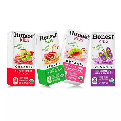 Honest Kids Organic Juice Drink Assorted Variety Pack, 6 Fl Oz, (40 Count)