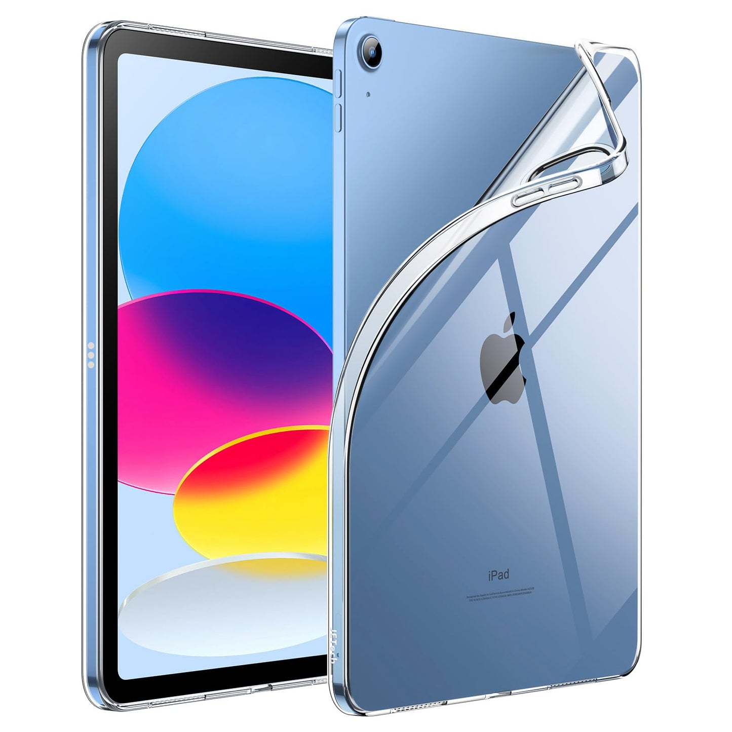 JETech Case for iPad Pro 11-Inch 2022/2021/2020 Model (4th/3rd/2nd Generation), Soft TPU Transparent Slim Shockproof Tablet Cover, Support Pencil 2nd Charging (Clear)