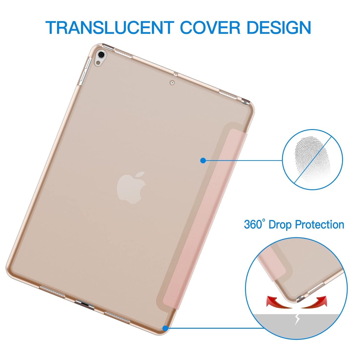 JETech Case for iPad Pro 10.5-Inch and iPad Air 3 (10.5-Inch 2019, 3rd Generation), Smart Cover Auto Wake/Sleep Cover (Black)
