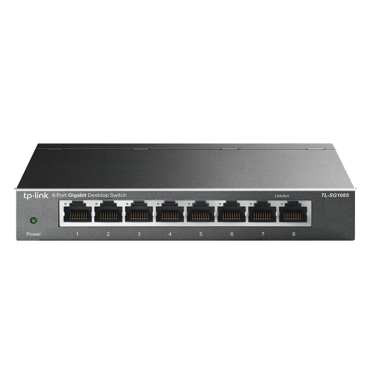 TP-Link TL-SG108S 8 Port Gigabit Ethernet Switch | Desktop/Wall-Mount | Plug & Play | Fanless | Sturdy Metal | 3 Year Manufacturer Warranty | 802.1p/DSCP QoS & IGMP Snooping | Compact Design
