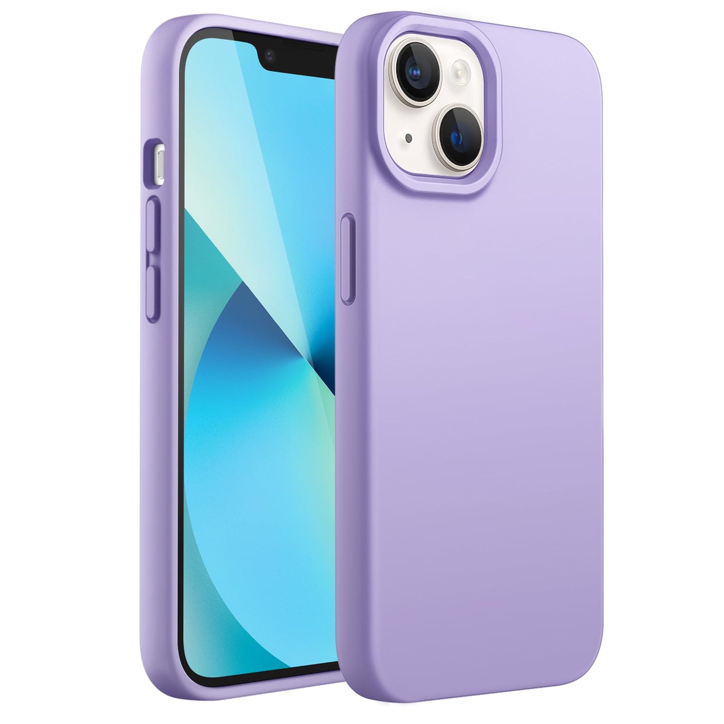 JETech Silicone Case for iPhone 13 6.1-Inch, Silky-Soft Touch Full-Body Protective Phone Case, Shockproof Cover with Microfiber Lining (Black)