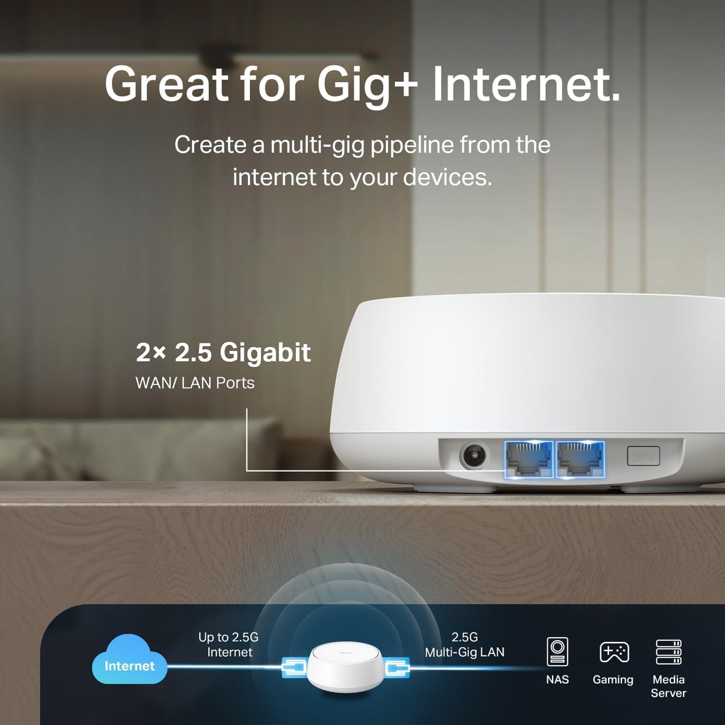 TP-Link Deco X55 AX3000 WiFi 6 Mesh System - Covers up to 6500 Sq.Ft, Replaces Wireless Router and Extender, 3 Gigabit Ports per Unit, Supports Ethernet Backhaul, Deco X55(3-Pack)
