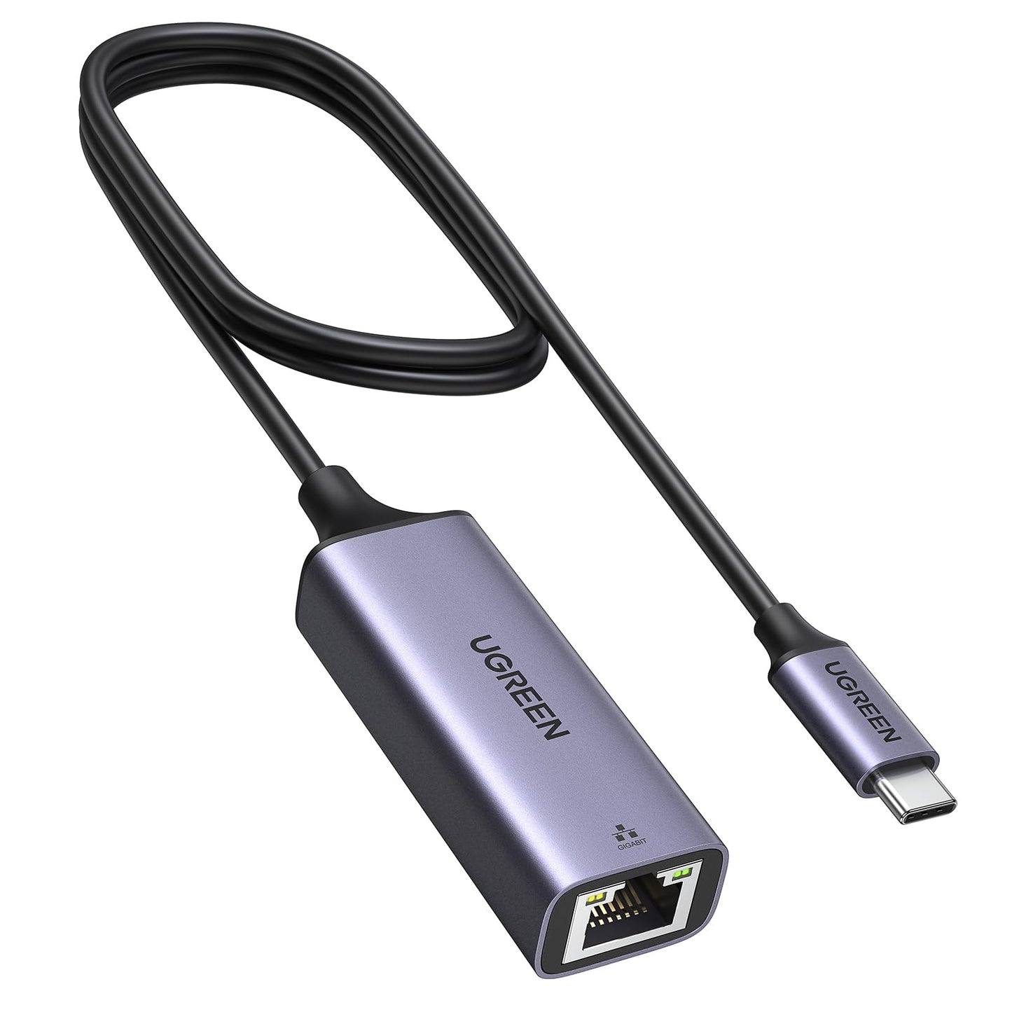 UGREEN USB C to Ethernet Adapter, Plug and Play 1Gbps Ethernet Adapter, Aluminum Case, (Thunderbolt 4/3 Compatible) to RJ45 Network Dongle, Compatible for MacBook Pro/Air, iPhone 17 Pro/Max, iPad, XPS