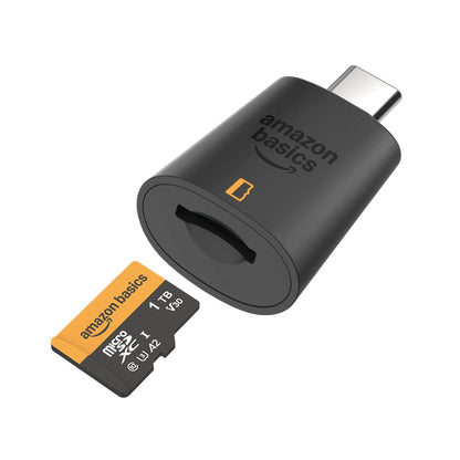 Amazon Basics 128GB microSDXC Memory Card with Adapter for Smartphones, Drones, Cameras, Full HD, Read Speed Up to 200MB/s, 1-Pack