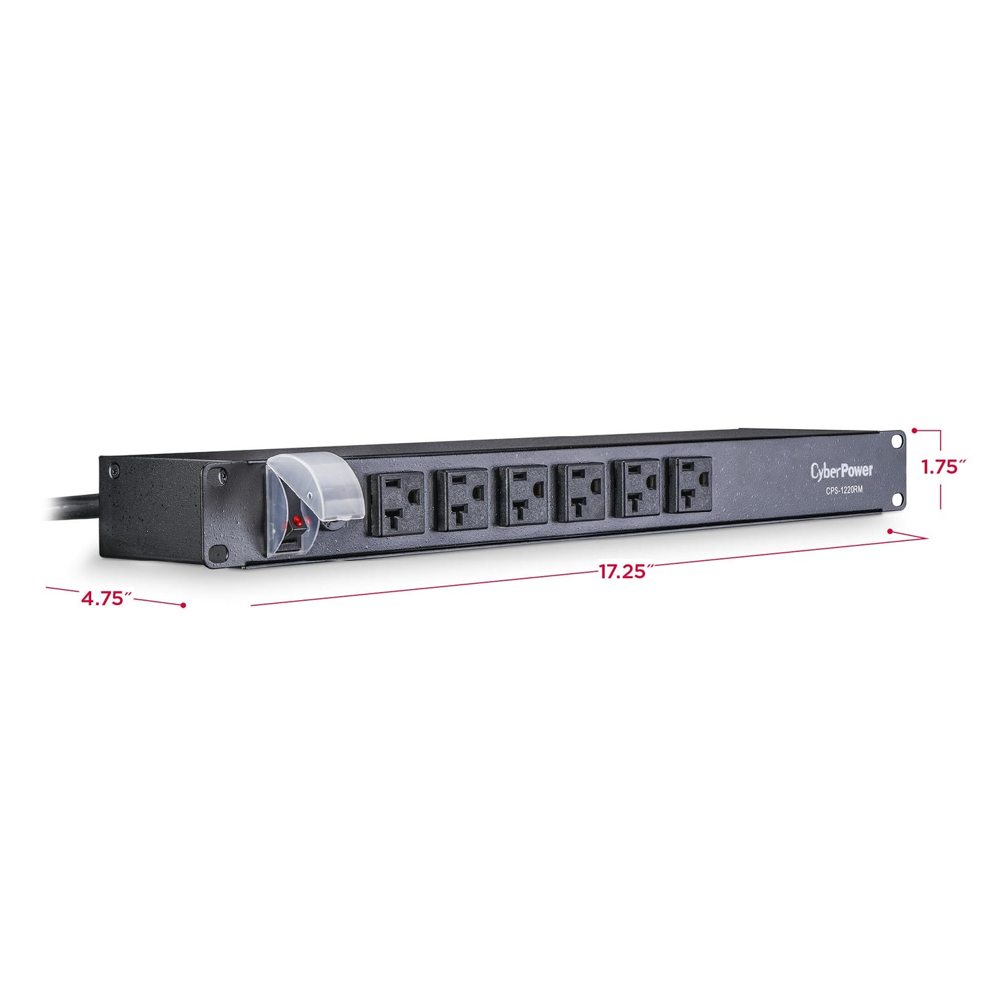 CyberPower CPS1215RMS Surge Protector, 120V/15A, 12 Outlets, 15 ft Power Cord, 1U Rackmount