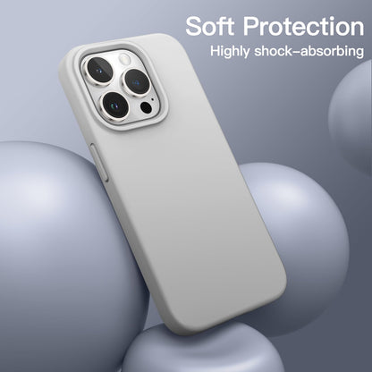 JETech Silicone Case for iPhone 13 6.1-Inch, Silky-Soft Touch Full-Body Protective Phone Case, Shockproof Cover with Microfiber Lining (Black)