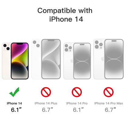 JETech Case for iPhone 14 6.1-Inch, Non-Yellowing Shockproof Phone Bumper Cover, Anti-Scratch Clear Back (Clear)