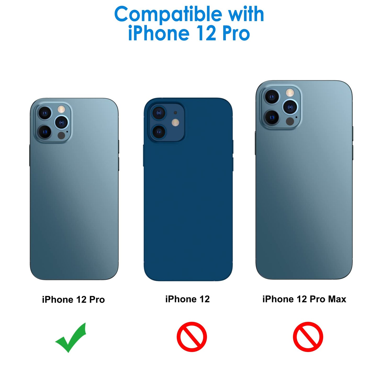 JETech Camera Lens Protector for iPhone 12 Pro Max 6.7-Inch, 9H Tempered Glass, HD Clear, Anti-Scratch, Case Friendly, Does Not Affect Night Shots, 3-Pack