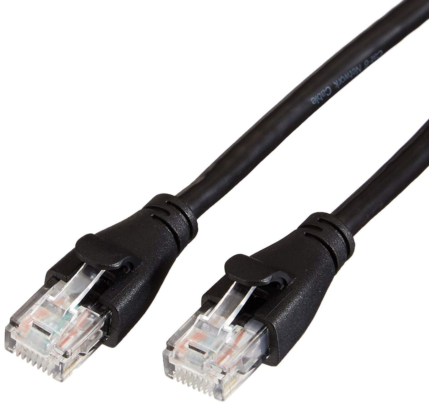 Amazon Basics RJ45 Cat-6 Ethernet Patch Internet Cable, 1Gbps Transfer Speed, Gold-Plated Connectors, Universal Connectivity for PC, TV, Tablet, Router, Printer, 5 Foot, Black