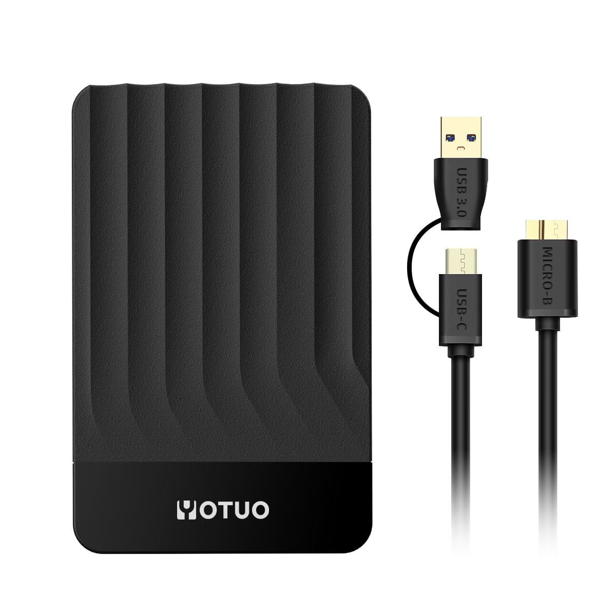 YOTUO 500GB External Hard Drive, Portable Storage Expansion HDD, USB 3.0 & USB-C for PC, Mac, Desktop, Laptop, Smartphone, PS4, Xbox One, Xbox 360, Office & Game Black