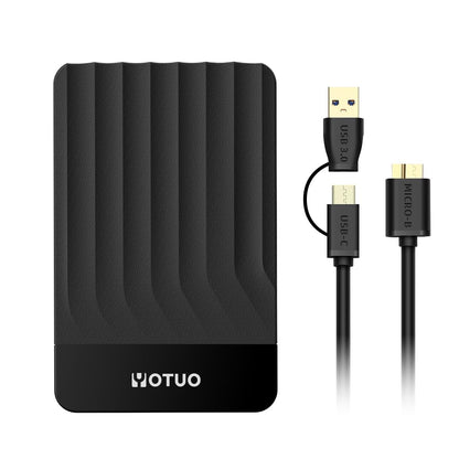 YOTUO 500GB External Hard Drive, Portable Storage Expansion HDD, USB 3.0 & USB-C for PC, Mac, Desktop, Laptop, Smartphone, PS4, Xbox One, Xbox 360, Office & Game Black