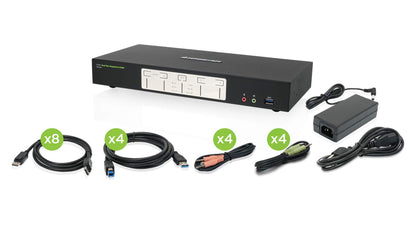 IOGEAR 2-Port USB HDMI Cabled KVM Switch - 1920 x 1200 60Hz - Hotkey or Remote Button Switch - 2.1 Stereo - USB 2.0 Mouse Port Can Be Used As USB Hub and USB Peripheral Sharing - Mac / Win - GCS62HU