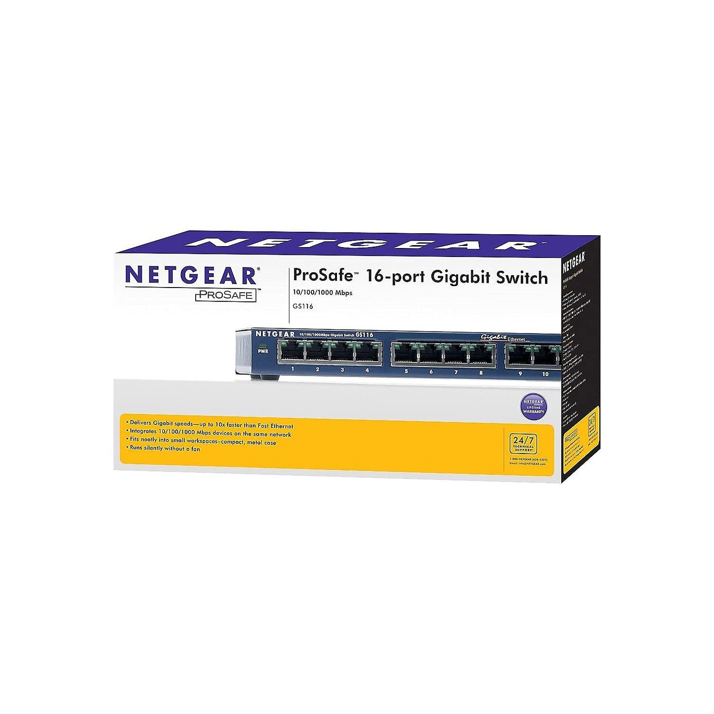 NETGEAR 5-Port Gigabit Ethernet Unmanaged Switch (GS105NA) - Desktop or Wall Mount
