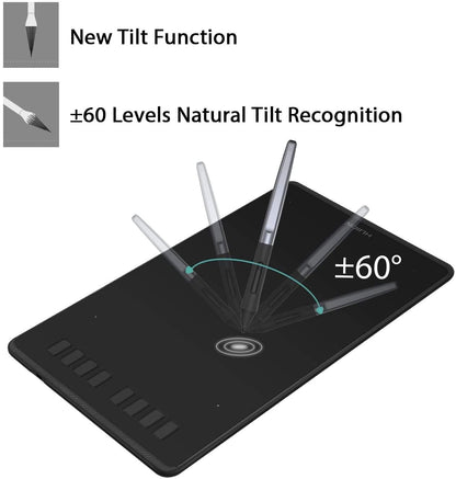 HUION Inspiroy H640P Drawing Tablet, 6x4 inch Digital Art with Battery-Free Stylus, 8192 Pen Pressure, 6 Hot Keys, Graphics Tablet for Drawing, Writing, Design, Teaching, Work with Mac, PC & Mobile
