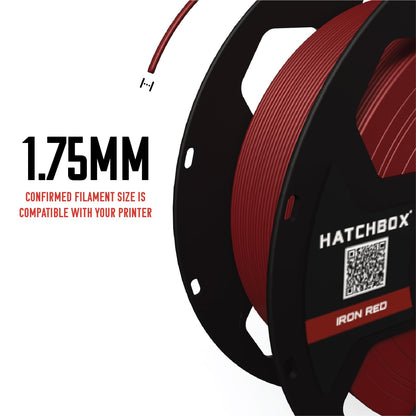 HATCHBOX 1.75mm Black PLA 3D Printer Filament, 1 KG Spool, Dimensional Accuracy +/- 0.03 mm, 3D Printing Filament
