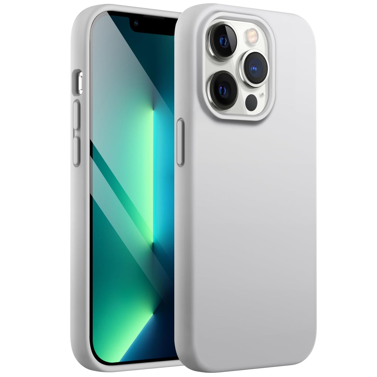 JETech Silicone Case for iPhone 13 6.1-Inch, Silky-Soft Touch Full-Body Protective Phone Case, Shockproof Cover with Microfiber Lining (Black)