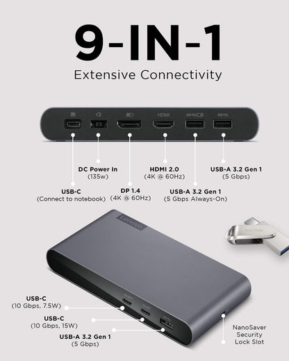 Lenovo USA Lenovo ThinkPad USB-C Dock Gen 2 (40AS0090US)