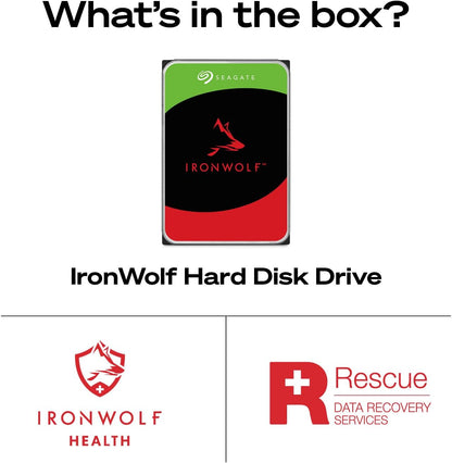 Seagate 8TB IronWolf Internal NAS Hard Drive | SATA 6 Gb/s (ST8000VNZ04)