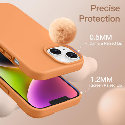 JETech Silicone Case for iPhone 14 6.1-Inch, Silky-Soft Touch Full-Body Protective Phone Case, Shockproof Cover with Microfiber Lining (Black)