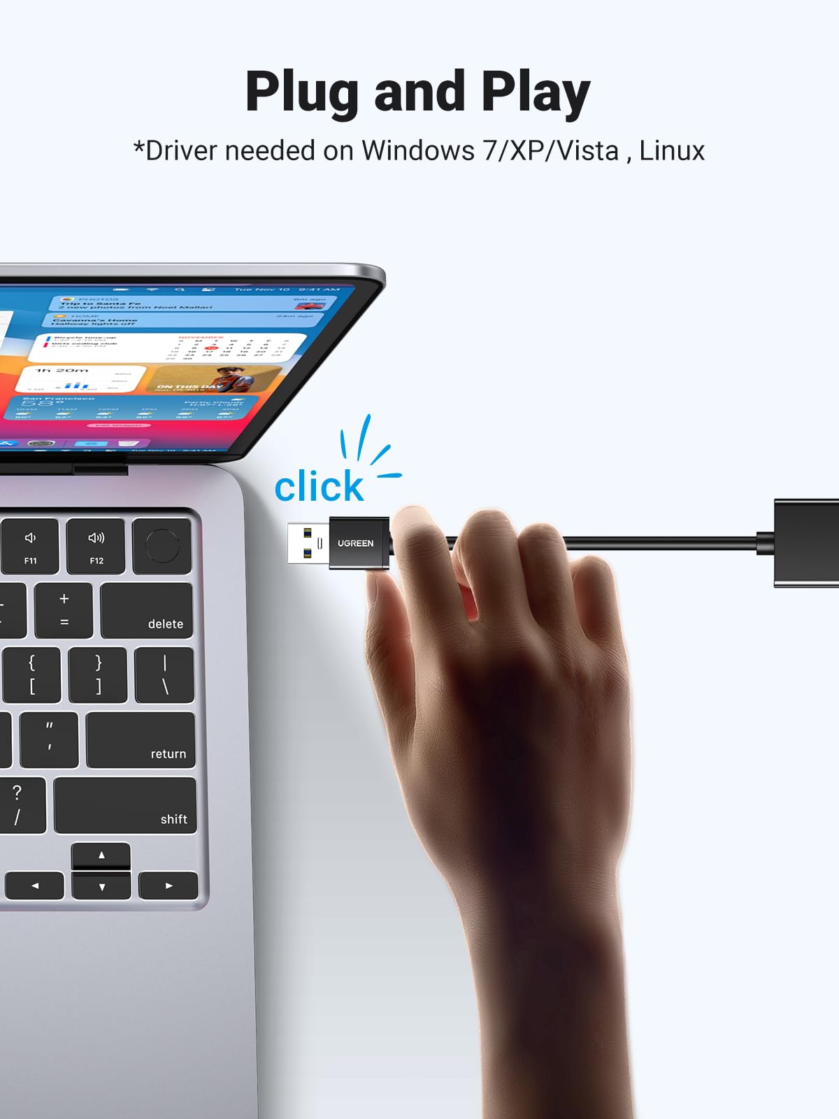 UGREEN USB to Ethernet Adapter, 1000Mbps Plug and Play Ethernet Adapter with USB 3.0, Driver Free, RJ45 LAN Network Dongle Compatible with Nintendo Switch, Laptop, PC, MacBook, Windows, macOS, Linux