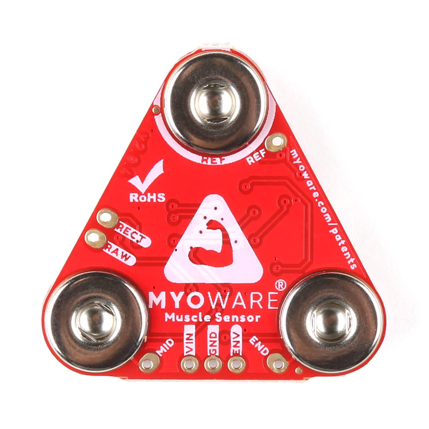 MyoWare Muscle Sensor 2.0 - Compatible with Arduino- All-in-One Electromyography (EMG) Sensor - Keyed Snap Connector