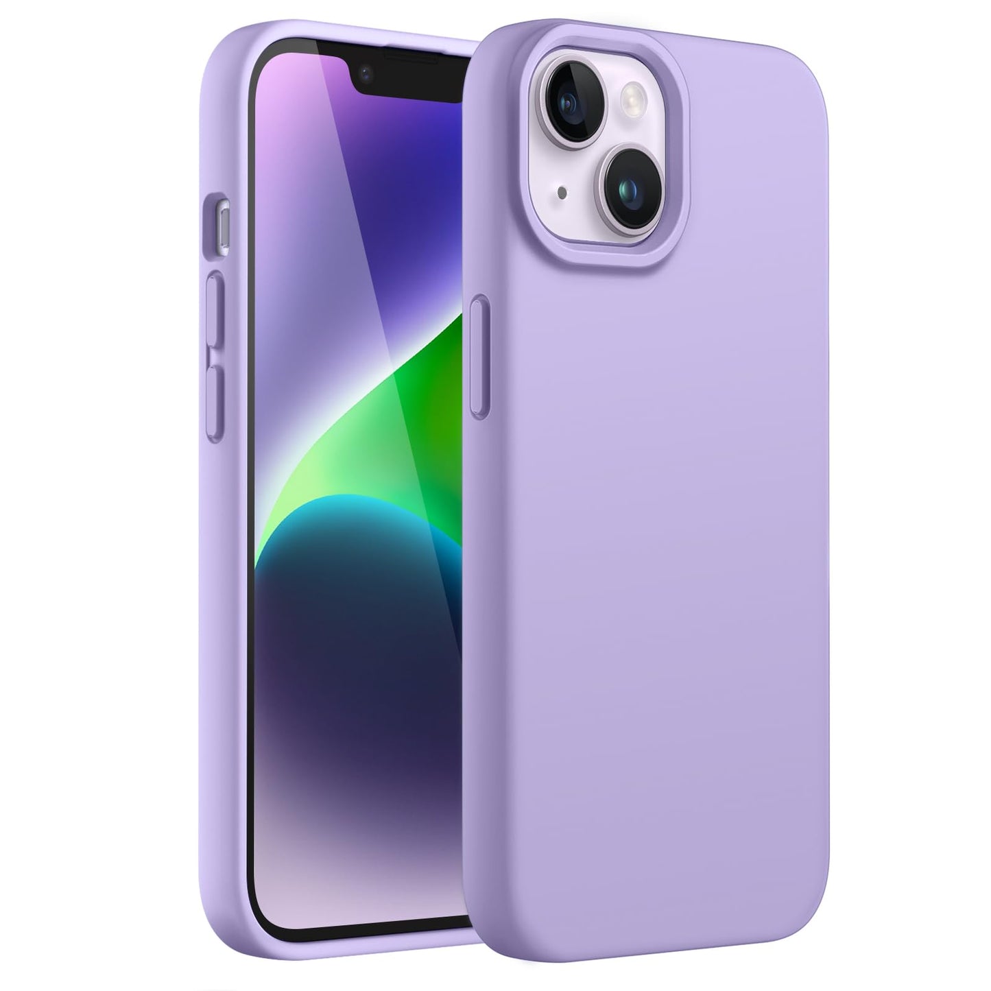 JETech Silicone Case for iPhone 14 6.1-Inch, Silky-Soft Touch Full-Body Protective Phone Case, Shockproof Cover with Microfiber Lining (Black)