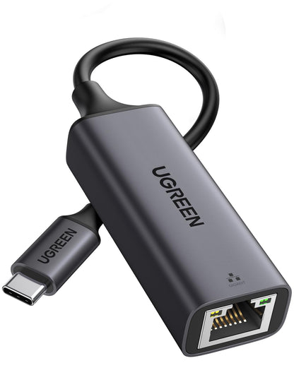UGREEN USB C to Ethernet Adapter, Plug and Play 1Gbps Ethernet Adapter, Aluminum Case, (Thunderbolt 4/3 Compatible) to RJ45 Network Dongle, Compatible for MacBook Pro/Air, iPhone 17 Pro/Max, iPad, XPS