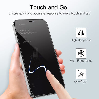 JETech Privacy Full Coverage Screen Protector for iPhone 14 Pro Max 6.7-Inch, Anti-Spy Tempered Glass Film, Edge to Edge Protection Case-Friendly, 2-Pack