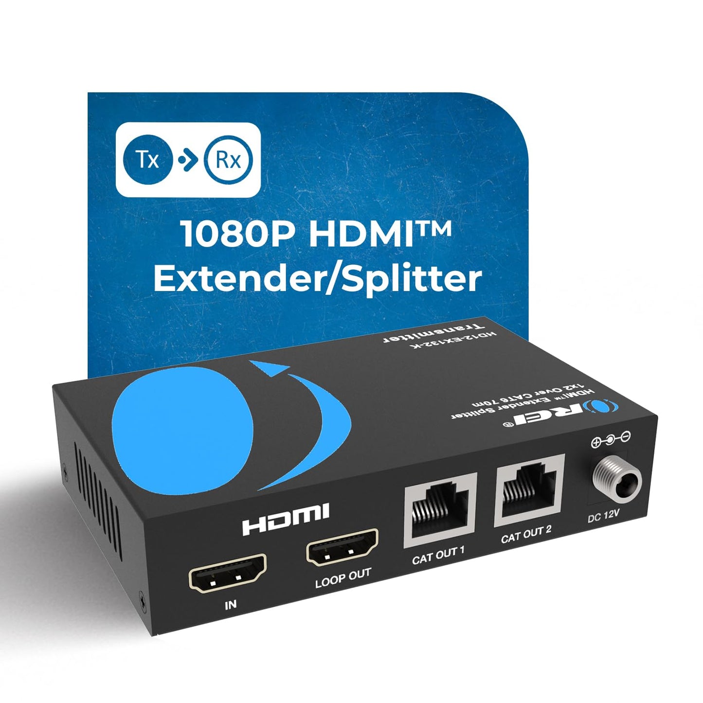 OREI 4K 4x4 HDMI Extender Matrix - UltraHD 4K @ 60Hz 4:4:4 Over Single CAT5e/6/7 Cable with HDR Switcher & IR Control, RS-232 - Up to 230 Ft - 1080P Downscale - 4 x Loop Out - 4 Receivers Included