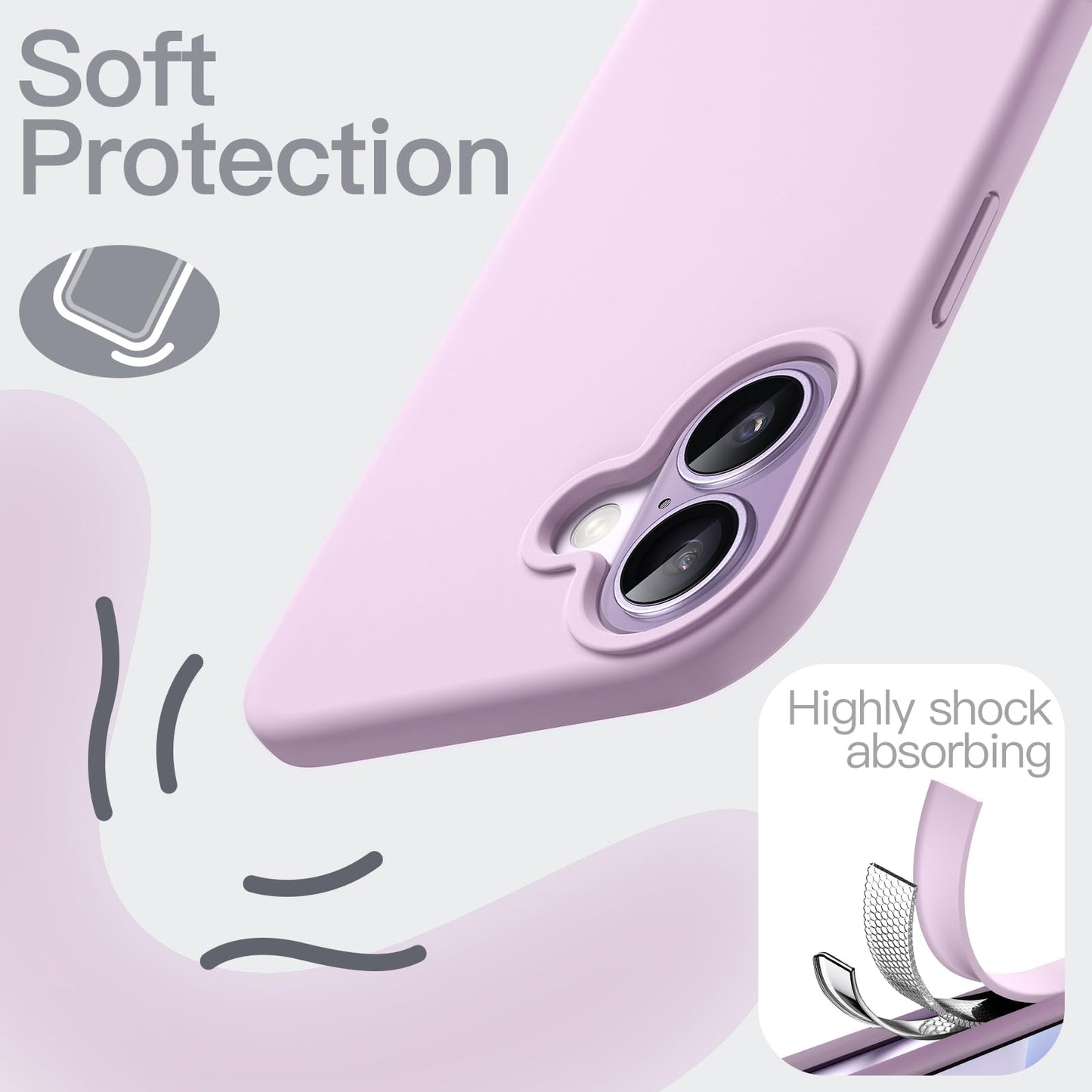 JETech Liquid Silicone Case for iPhone 17 Pro Max 6.9-Inch, Silky Soft Touch Full-Body Protection, Anti-Scratch Shockproof Phone Cover with Microfiber Lining (Dark Blue)