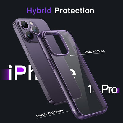 JETech Case for iPhone 14 6.1-Inch, Non-Yellowing Shockproof Phone Bumper Cover, Anti-Scratch Clear Back (Clear)
