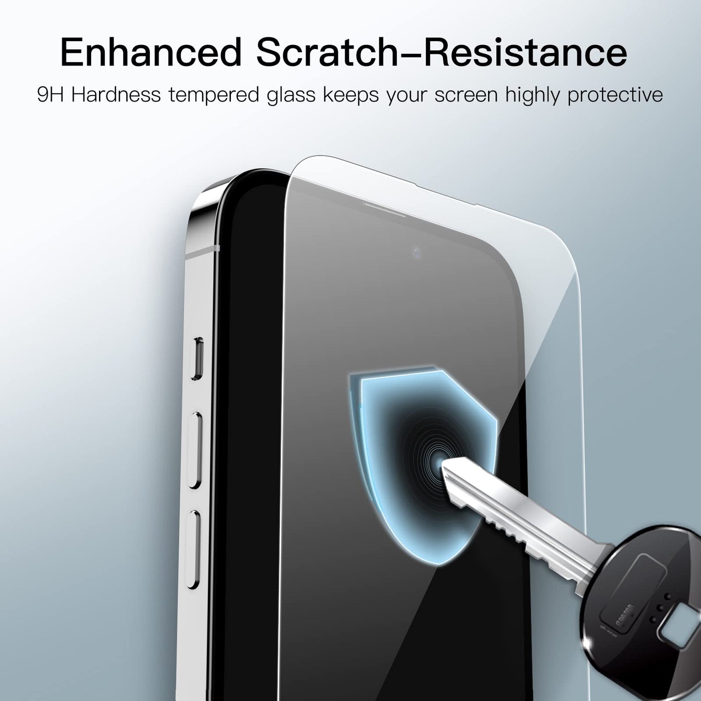 JETech Screen Protector for iPhone 17e (2026) / iPhone 16e / iPhone 14, Tempered Glass Film, 6.1-Inch Display, 3-Pack