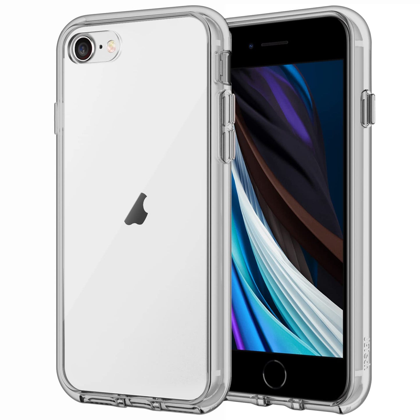JETech Case for iPhone SE 3/2 (2022/2020 Edition), iPhone 8 and iPhone 7, 4.7-Inch, Non-Yellowing Shockproof Phone Bumper Cover, Anti-Scratch Clear Back (Clear)