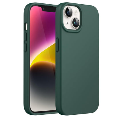 JETech Silicone Case for iPhone 14 6.1-Inch, Silky-Soft Touch Full-Body Protective Phone Case, Shockproof Cover with Microfiber Lining (Black)