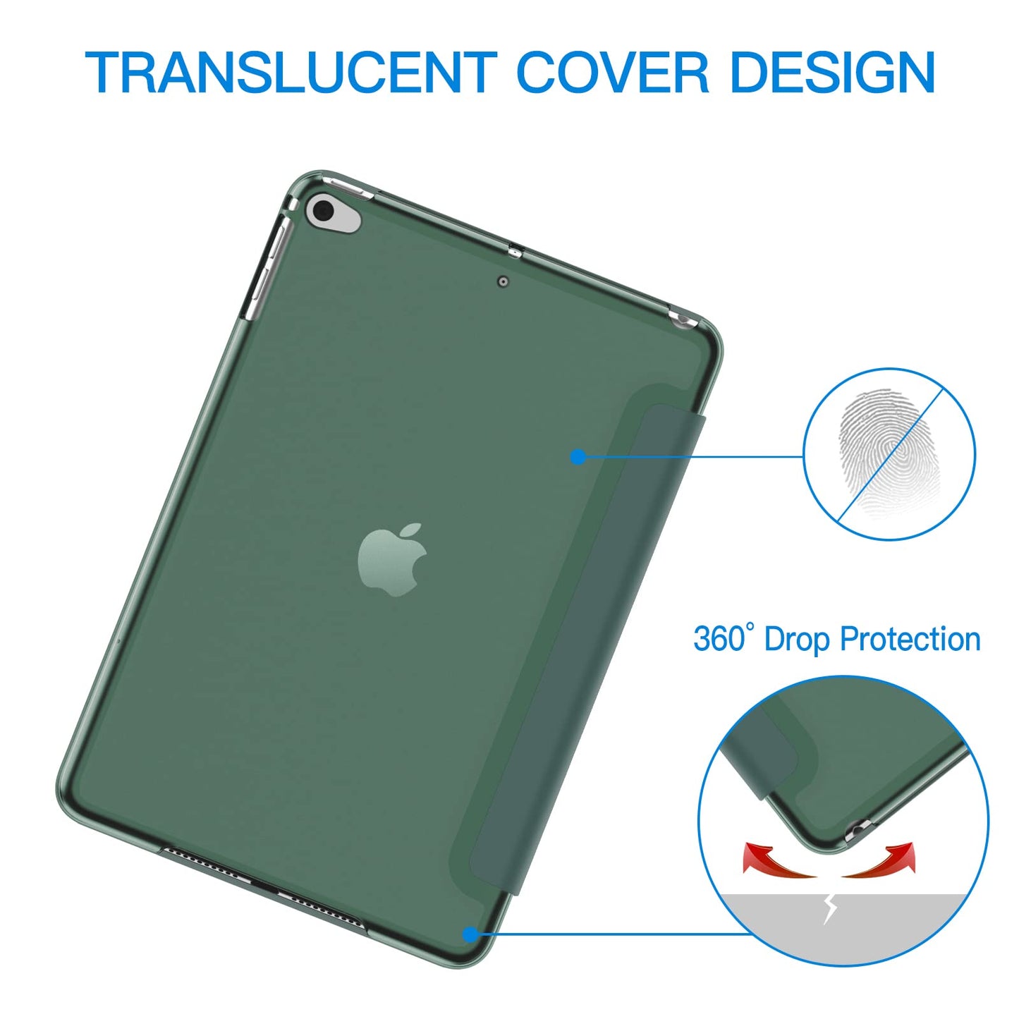 JETech Case for iPad mini 5 (2019 Model 5th Generation), Smart Cover with Auto Sleep/Wake (Black)