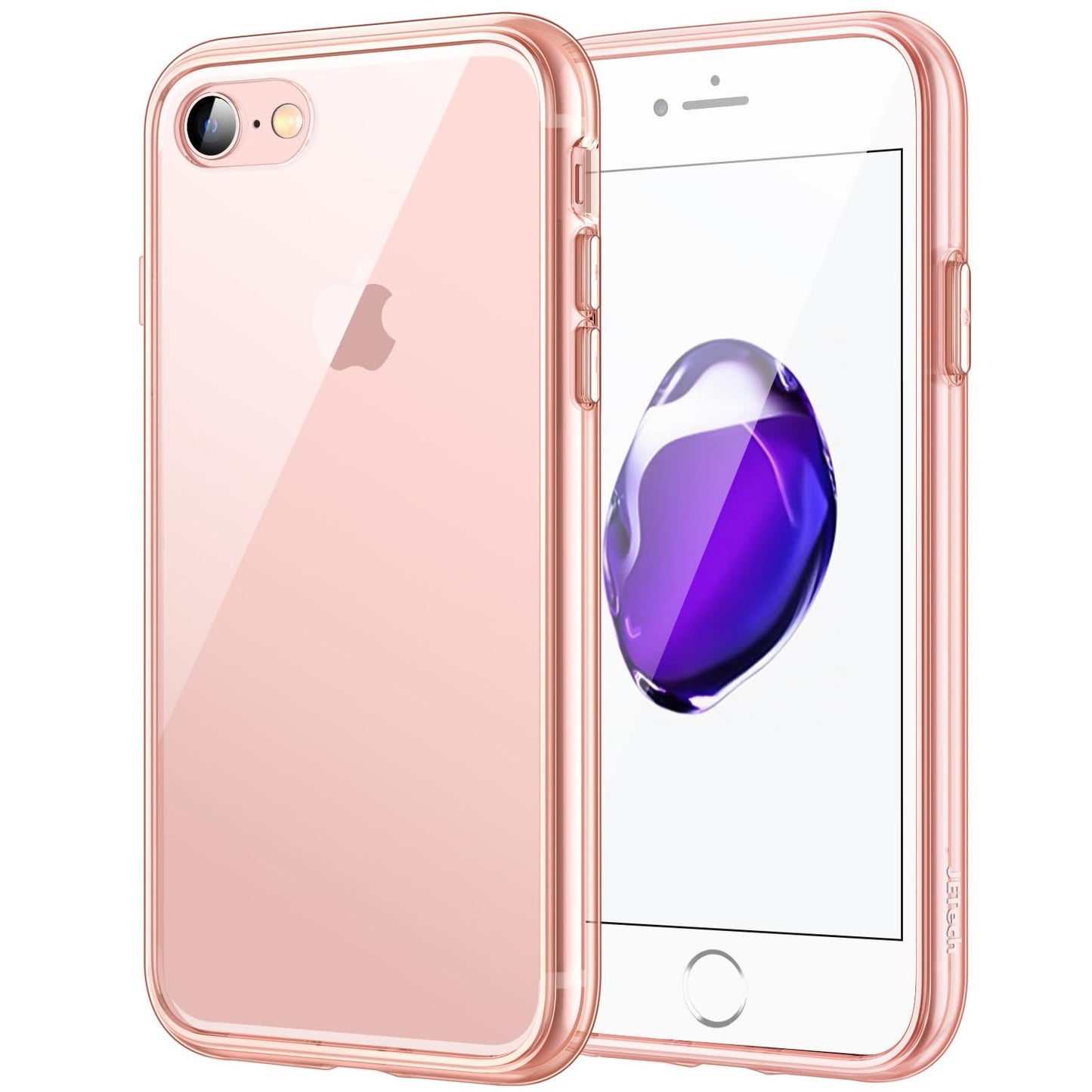 JETech Case for iPhone SE 3/2 (2022/2020 Edition), iPhone 8 and iPhone 7, 4.7-Inch, Non-Yellowing Shockproof Phone Bumper Cover, Anti-Scratch Clear Back (Clear)