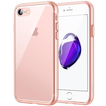JETech Case for iPhone SE 3/2 (2022/2020 Edition), iPhone 8 and iPhone 7, 4.7-Inch, Non-Yellowing Shockproof Phone Bumper Cover, Anti-Scratch Clear Back (Clear)