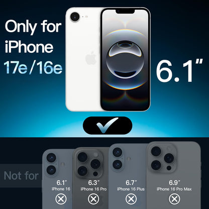 JETech Full Coverage Screen Protector for iPhone 17e (2026) / iPhone 16e, 9H Tempered Glass Film, Case-Friendly, HD Clear, 6.1-Inch Display, 3-Pack