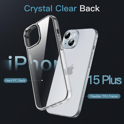 JETech Case for iPhone 15 6.1-Inch, Non-Yellowing Shockproof Phone Bumper Cover, Anti-Scratch Clear Back (Clear)
